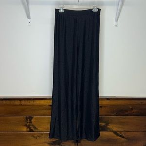 Reformation Black Glitter Flowy High Waisted Elastic Pants- M